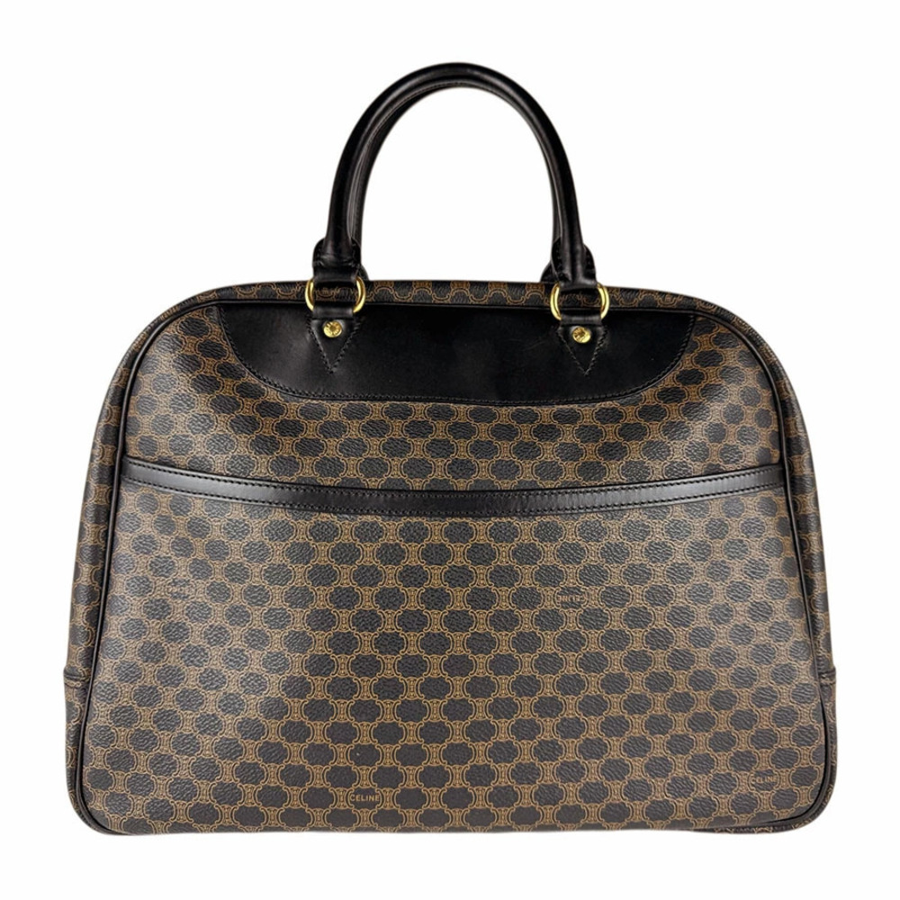 Celine handbag Macadam leather brown black